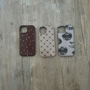 iPhone 15 phone case Set - Black, Gray, Brown